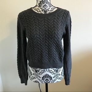 Cable-knit Crop Sweater